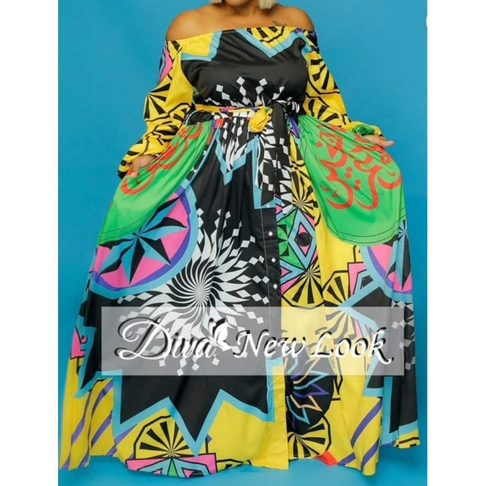 Off the shoulder maxi dress